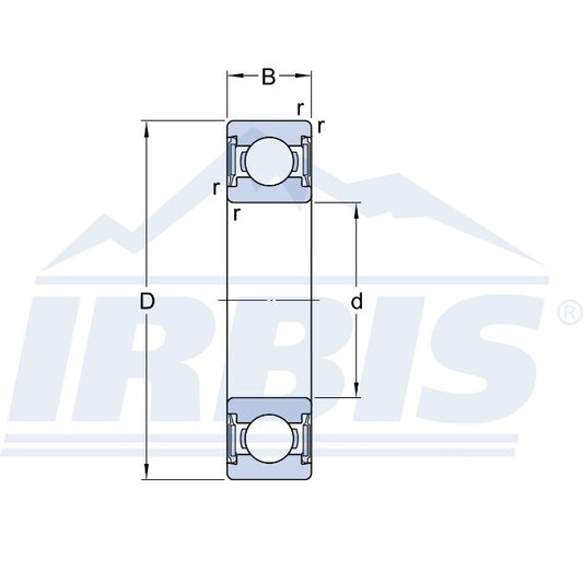 W 6302 2RS1  -  SKF - Radiālie lodīšu gultnis